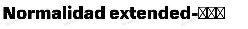 Normalidad extended字体转换